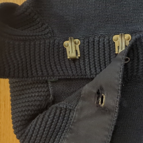 Lauren Ralph Lauren Black Sweater Metal Clasp Collar Medium - Picture 5 of 10